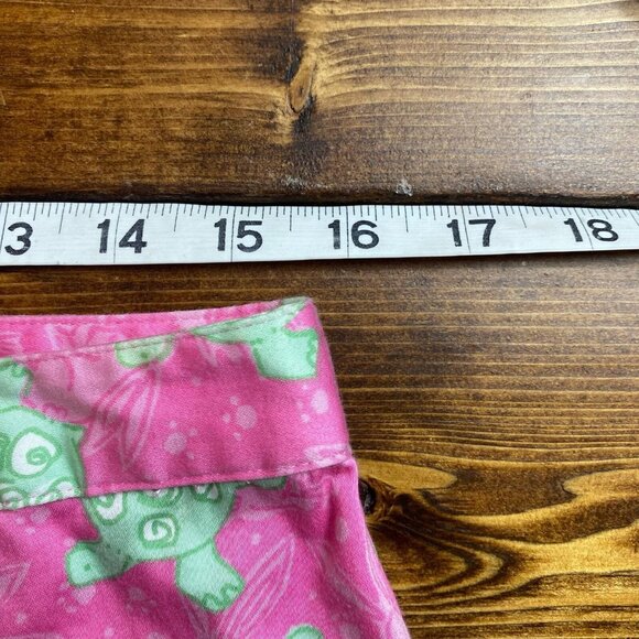 Lilly Pulitzer pants women's pink green Turtle print cropped size 10 - Picture 5 of 8